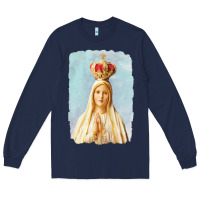 Navy our lady of fatima Long Sleeve Tee - tuanDangUi