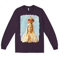Plum our lady of fatima Long Sleeve Tee - tuanDangUi
