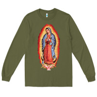Army Green our lady of guadalupe virgin mary Long Sleeve Tee - tuanDangUi