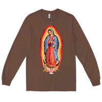 Chestnut our lady of guadalupe virgin mary Long Sleeve Tee - tuanDangUi