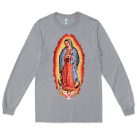 Heather Grey our lady of guadalupe virgin mary Long Sleeve Tee - tuanDangUi
