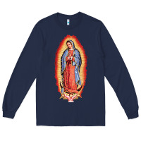 Navy our lady of guadalupe virgin mary Long Sleeve Tee - tuanDangUi