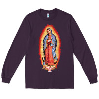 Plum our lady of guadalupe virgin mary Long Sleeve Tee - tuanDangUi