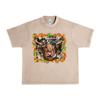 French Oak highland cow Urban Heavy Tee - JahusDesignShop
