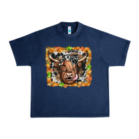 Navy highland cow Urban Heavy Tee - JahusDesignShop