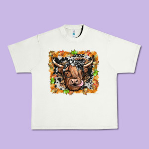 Highland Cow Urban Heavy Tee Designed By Jahusdesignshop