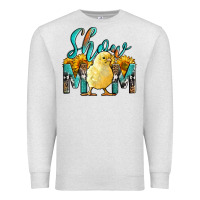 Oatmeal Heather Western Show Mom Baby Chick Premium Sweatshirt - LillyAllenDesigns