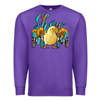 Purple Western Show Mom Baby Chick Premium Sweatshirt - LillyAllenDesigns