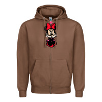 Chestnut Minnie Mouse Zipper Hoodie - CowhideDigitalArt