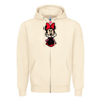 Sandshell Minnie Mouse Zipper Hoodie - CowhideDigitalArt