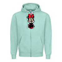 Seafoam Minnie Mouse Zipper Hoodie - CowhideDigitalArt
