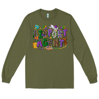 Army Green airport agent mardi gras Long Sleeve Tee - CowGirlArtShop