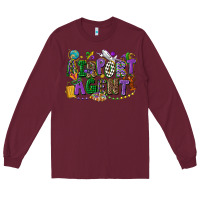 Burgundy airport agent mardi gras Long Sleeve Tee - CowGirlArtShop