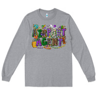Heather Grey airport agent mardi gras Long Sleeve Tee - CowGirlArtShop