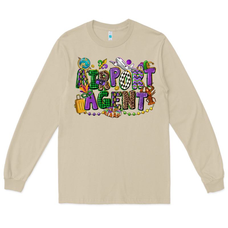 Airport Agent Mardi Gras Long Sleeve Tee by CowGirlArtShop | Teevron