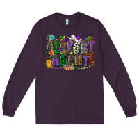 Plum airport agent mardi gras Long Sleeve Tee - CowGirlArtShop