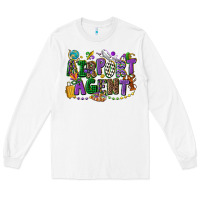 White airport agent mardi gras Long Sleeve Tee - CowGirlArtShop