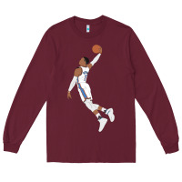 Burgundy russell westbrook dunk Long Sleeve Tee - tuanDangUi