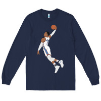 Navy russell westbrook dunk Long Sleeve Tee - tuanDangUi