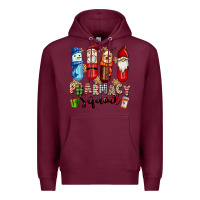 Burgundy pharmacy squad christmas Premium Hoodie - FaDigitalArtStudio