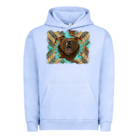 Pigment Grape Ice bear native American background Urban Hoodie - BarkalooDesign