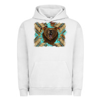 Pigment Lunar Rock bear native American background Urban Hoodie - BarkalooDesign