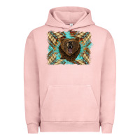 Bear Native American Background Urban Hoodie | Teevron