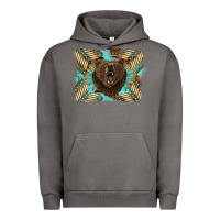 Pigment Tornado bear native American background Urban Hoodie - BarkalooDesign