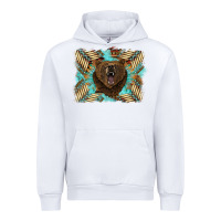 White bear native American background Urban Hoodie - BarkalooDesign