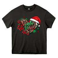 Asphalt santa paws christmas heart Heavy Core Tee - MaliasSmallBusiness