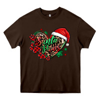 Chocolate Brown santa paws christmas heart Heavy Core Tee - MaliasSmallBusiness