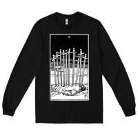 Black ten of swords   x of swords   tarot card   major arcana   fortune tell Long Sleeve Tee - tuanDangUi