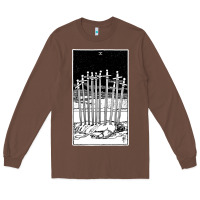 Chestnut ten of swords   x of swords   tarot card   major arcana   fortune tell Long Sleeve Tee - tuanDangUi