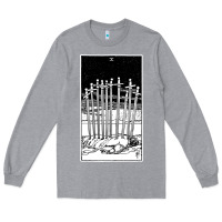 Heather Grey ten of swords   x of swords   tarot card   major arcana   fortune tell Long Sleeve Tee - tuanDangUi