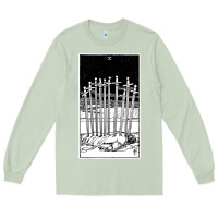 Matcha ten of swords   x of swords   tarot card   major arcana   fortune tell Long Sleeve Tee - tuanDangUi
