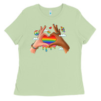 Matcha lgbtq pride hands Ladies Tee - LillyAllenDesigns