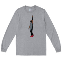 Heather Grey kyrie irving pointing up Long Sleeve Tee - tuanDangUi
