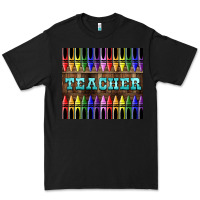 Black Teacher Crayons Tumbler Premium Tee - LillyAllenDesigns
