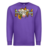 Purple Western Baby Calf Mom With Sunflower Premium Sweatshirt - LillyAllenDesigns