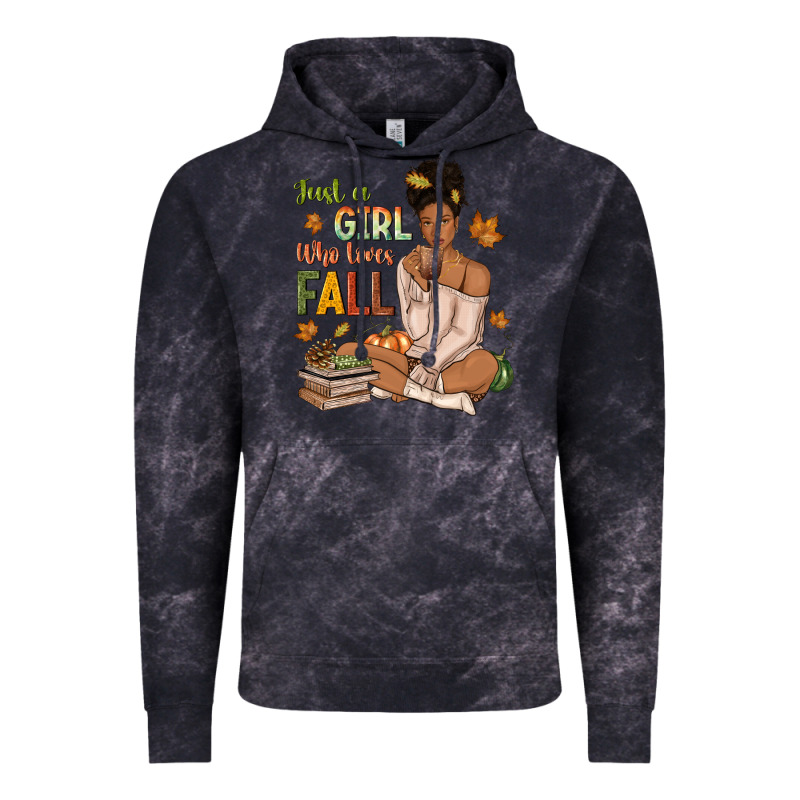 Just A Girl Who Loves Fall Afro Woman Vintage Hoodie by NancyCooperArtShop | Teevron