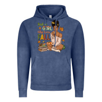 Vintage Denim Just a girl who loves Fall afro woman Vintage Hoodie - NancyCooperArtShop