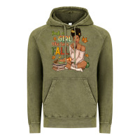 Vintage Olive Just a girl who loves Fall afro woman Vintage Hoodie - NancyCooperArtShop
