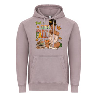 Vintage Zinc Just a girl who loves Fall afro woman Vintage Hoodie - NancyCooperArtShop
