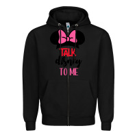 Black Minnie Mouse Zipper Hoodie - CowhideDigitalArt