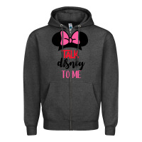 Charcoal Heather Minnie Mouse Zipper Hoodie - CowhideDigitalArt