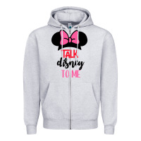 Heather Grey Minnie Mouse Zipper Hoodie - CowhideDigitalArt