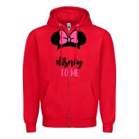 Red Minnie Mouse Zipper Hoodie - CowhideDigitalArt