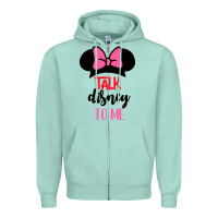 Seafoam Minnie Mouse Zipper Hoodie - CowhideDigitalArt