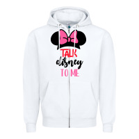 White Minnie Mouse Zipper Hoodie - CowhideDigitalArt