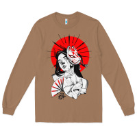 Toasted Coconut japanese geisha samurai fox mask red sun Long Sleeve Tee - tuanDangUi